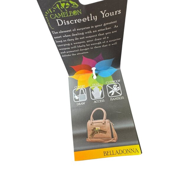 Cameleon Concealed Carry Handbag Purse Bella Donna Black NWT - Picture 6 of 14